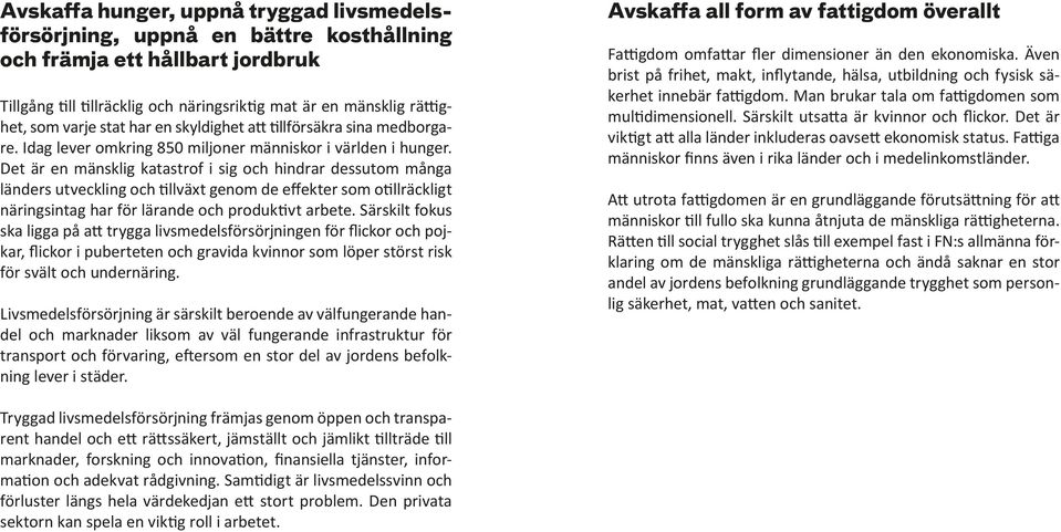 Det är en mänsklig katastrof i sig och hindrar dessutom många länders utveckling och tillväxt genom de effekter som otillräckligt näringsintag har för lärande och produktivt arbete.