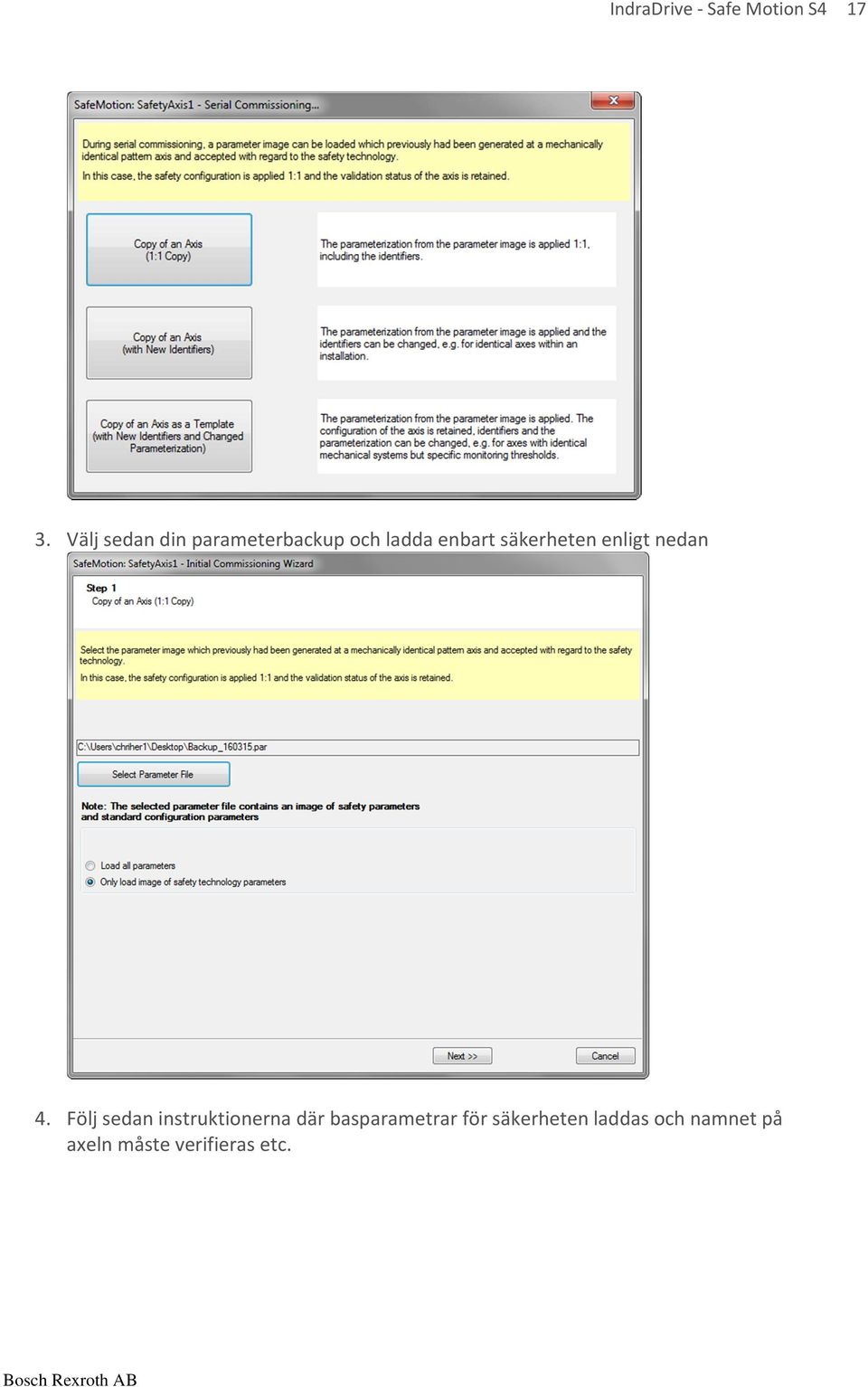 Följ sedan instruktionerna där basparametrar