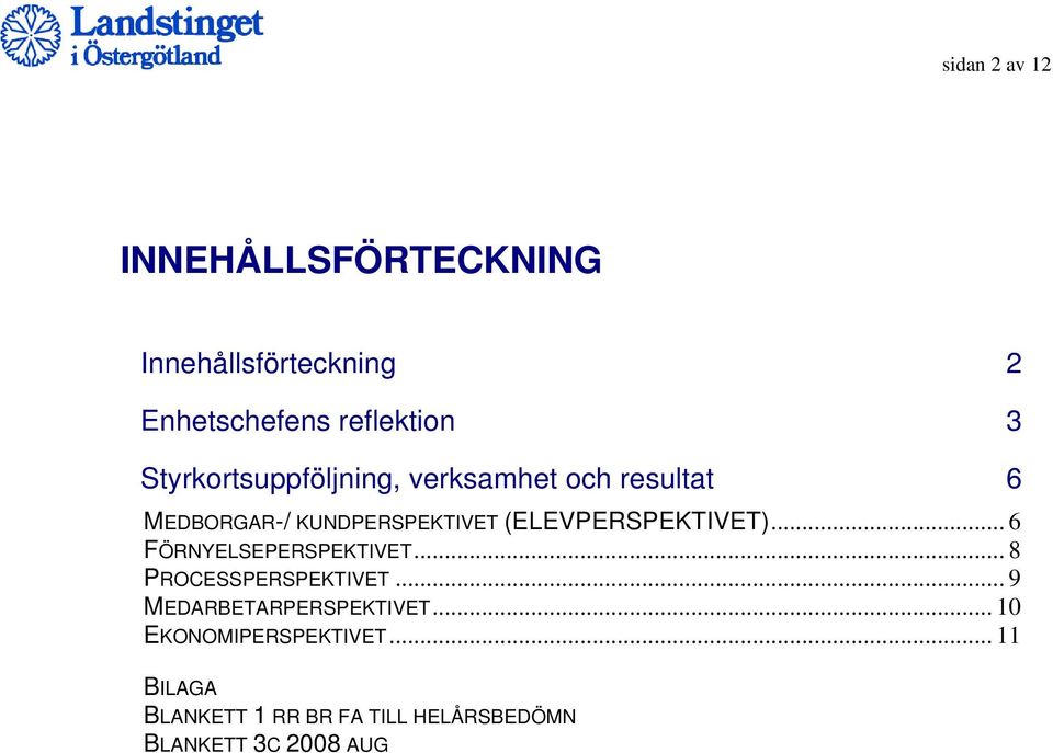 .. 6 FÖRNYELSEPERSPEKTIVET... 8 PROCESSPERSPEKTIVET... 9 MEDARBETARPERSPEKTIVET.