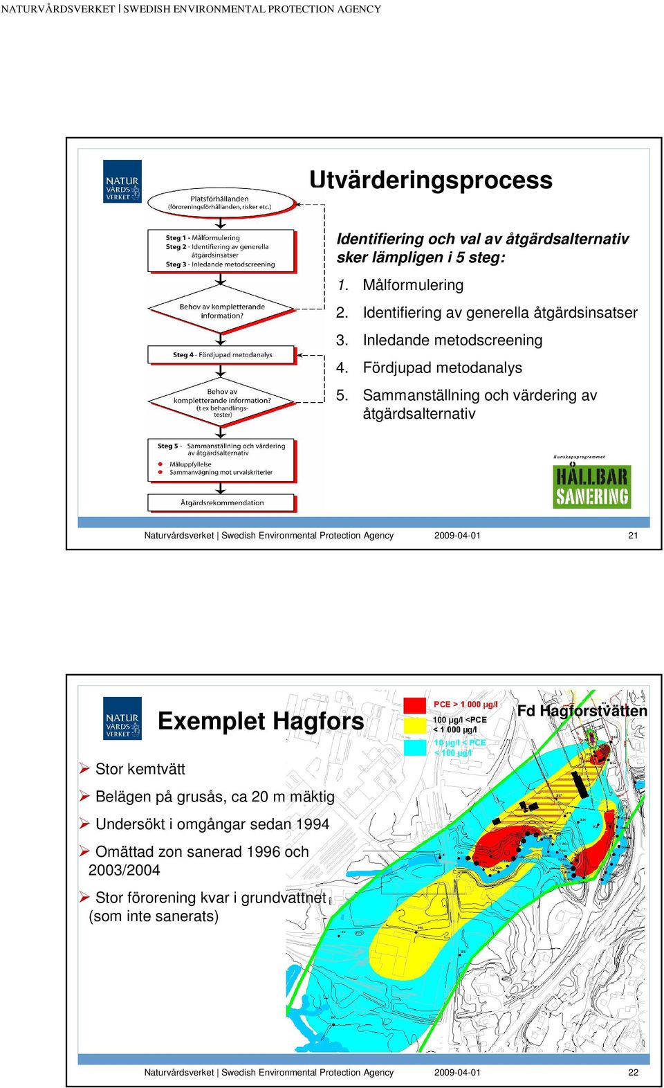 Sammanställning och värdering av åtgärdsalternativ 21 Exemplet Hagfors Fd Hagforstvätten Stor kemtvätt Belägen på