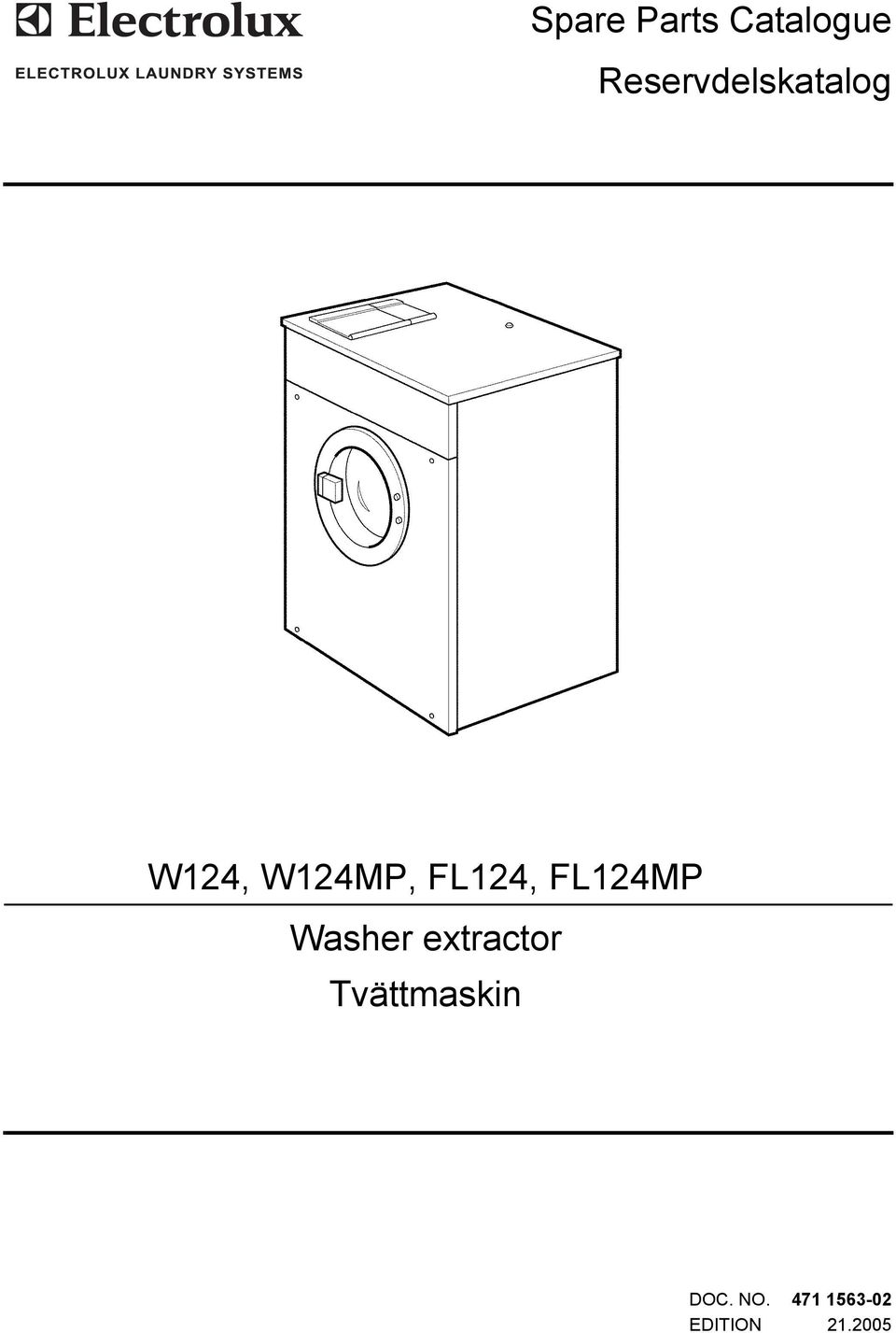 FL124, FL124MP Washer extractor