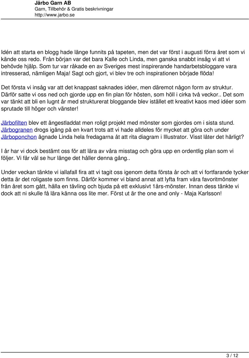 Sagt och gjort, vi blev tre och inspirationen började flöda! Det första vi insåg var att det knappast saknades idéer, men däremot någon form av struktur.