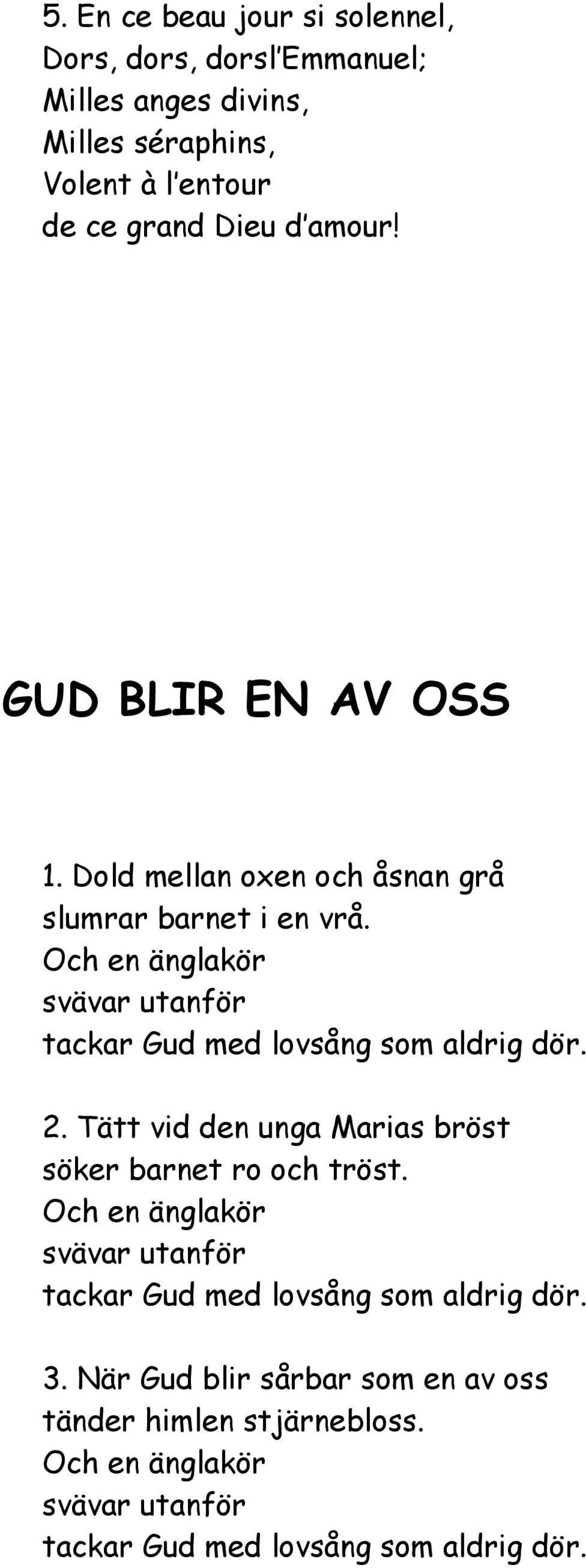äng tackar lovsång.