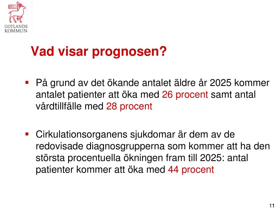 procent samt antal vårdtillfälle med 28 procent Cirkulationsorganens sjukdomar är dem