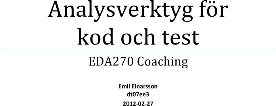 Coaching Emil