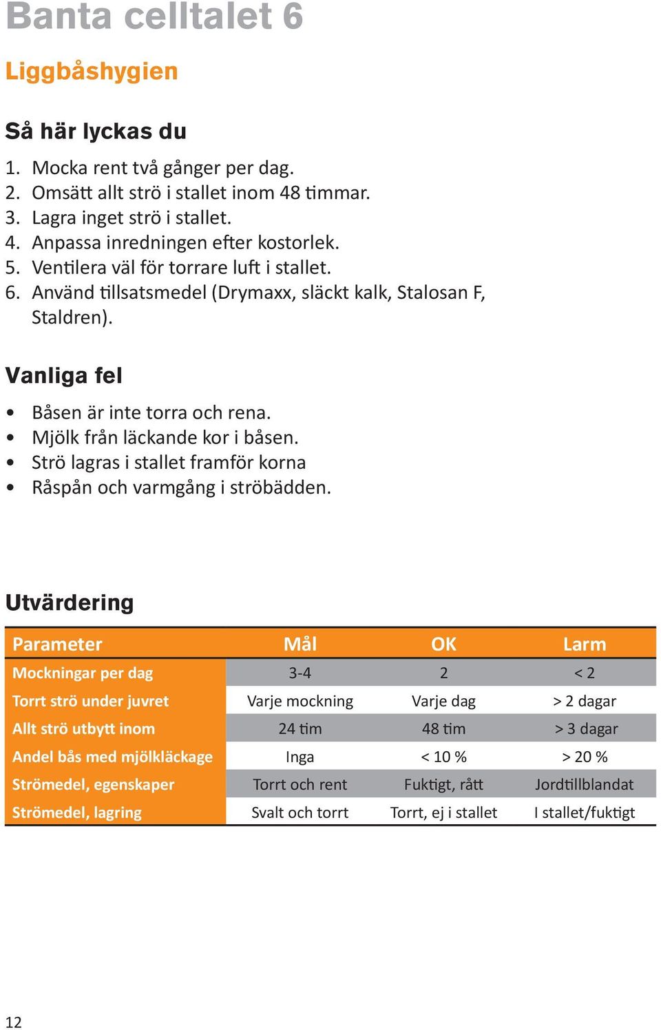 Strö lagras i stallet framför korna Råspån och varmgång i ströbädden.