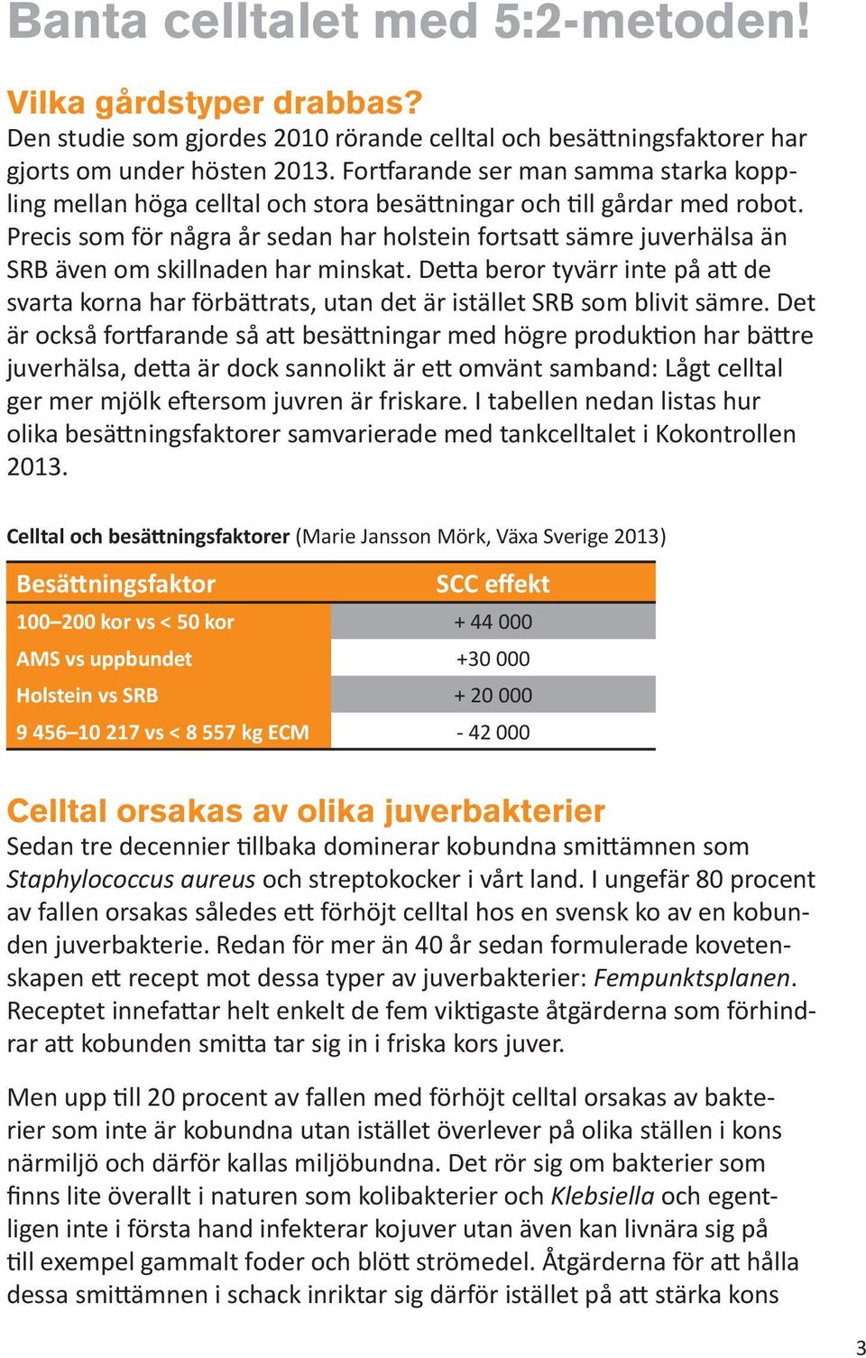 Precis som för några år sedan har holstein fortsatt sämre juverhälsa än SRB även om skillnaden har minskat.