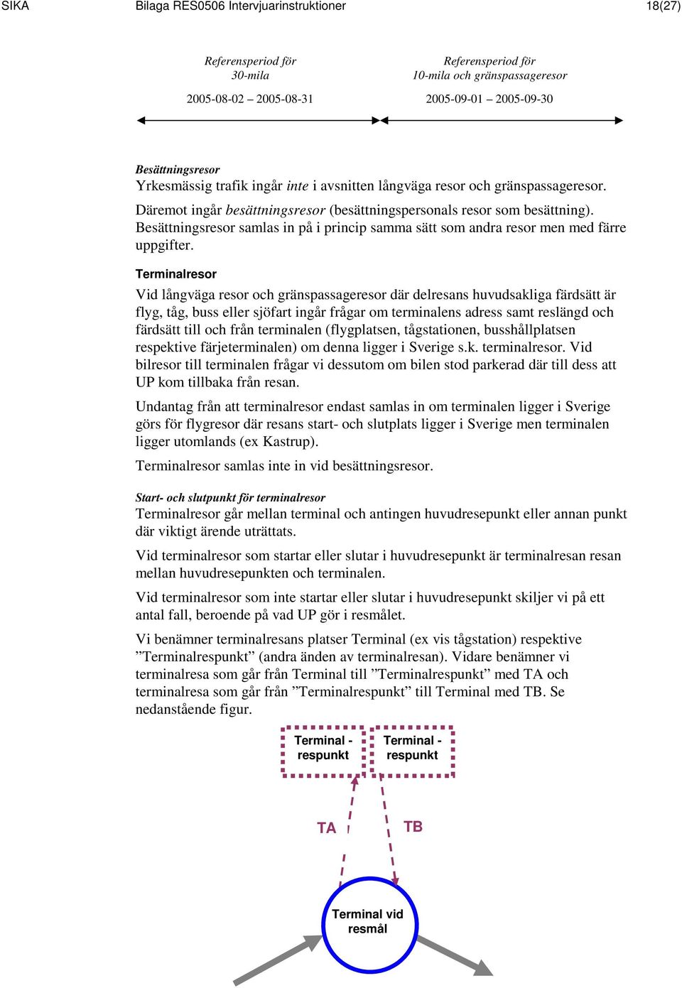 Besättningsresor samlas in på i princip samma sätt som andra resor men med färre uppgifter.