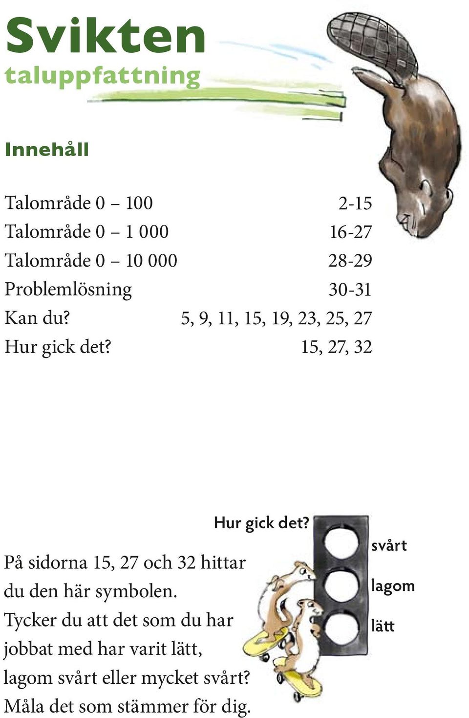 2-15 16-27 28-29 30-31 5, 9, 11, 15, 19, 23, 25, 27 15, 27, 32 På sidorna 15, 27 och 32 hittar