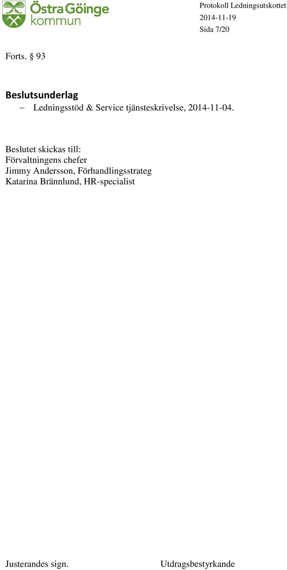 tjänsteskrivelse, 2014-11-04.
