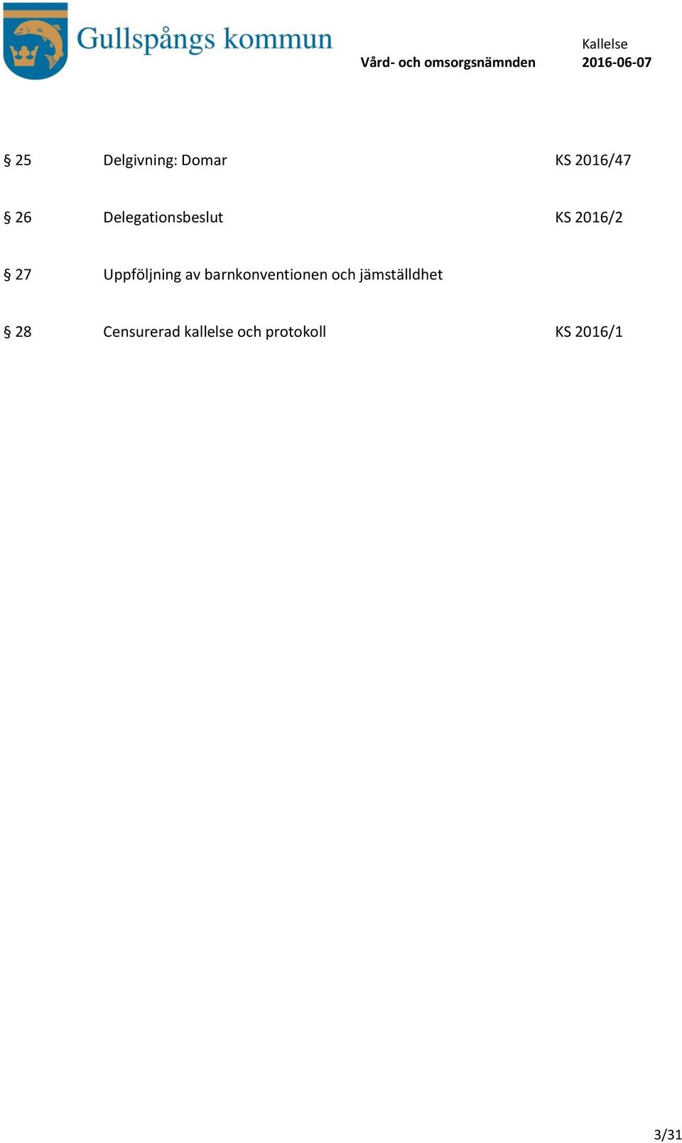 Uppföljning av barnkonventionen och