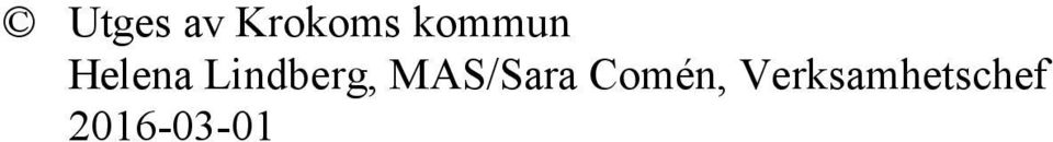 Lindberg, MAS/Sara