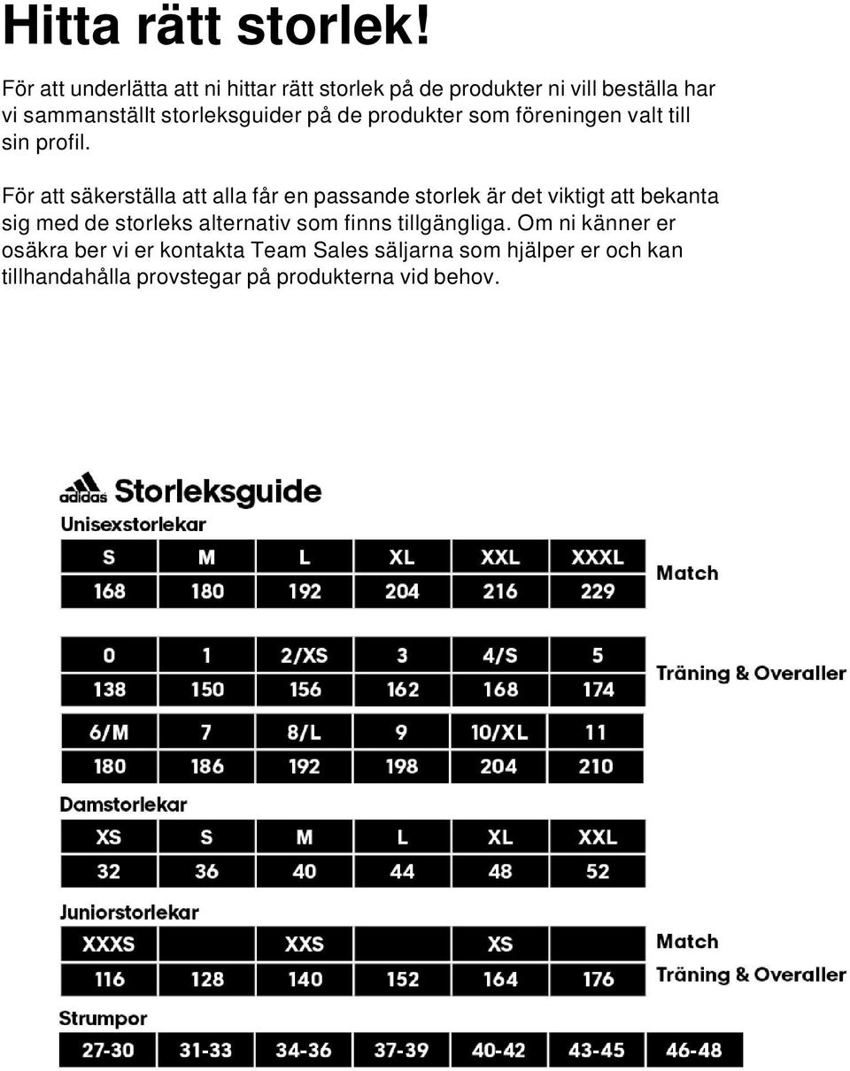 på de produkter som föreningen valt till sin profil.
