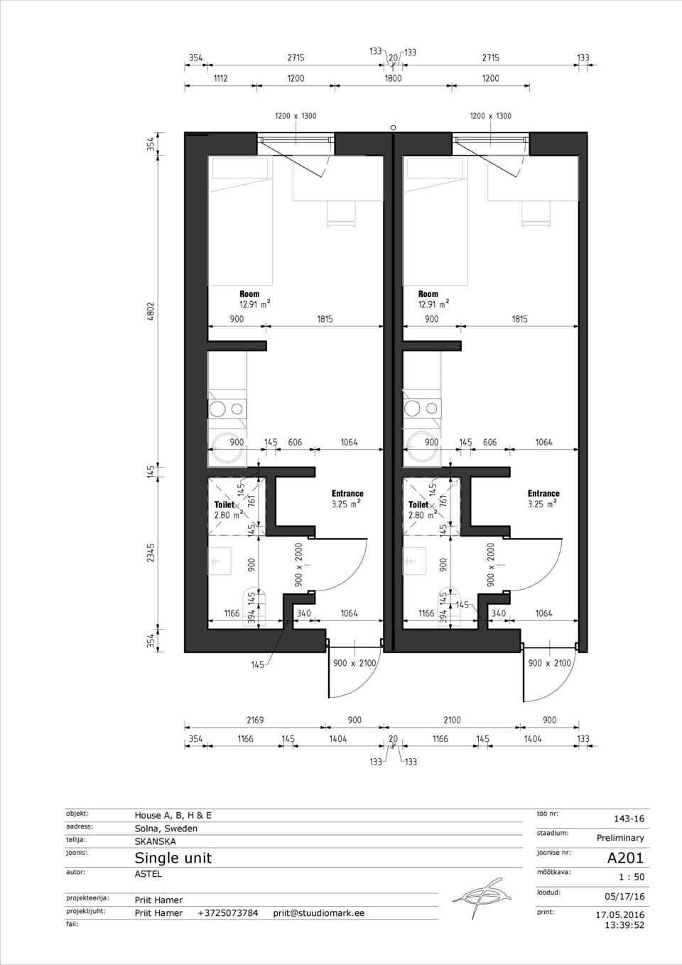 ASTEL mõõtkava: 1 : 50 projekteerija: projektijuht: fail: Priit Hamer Priit