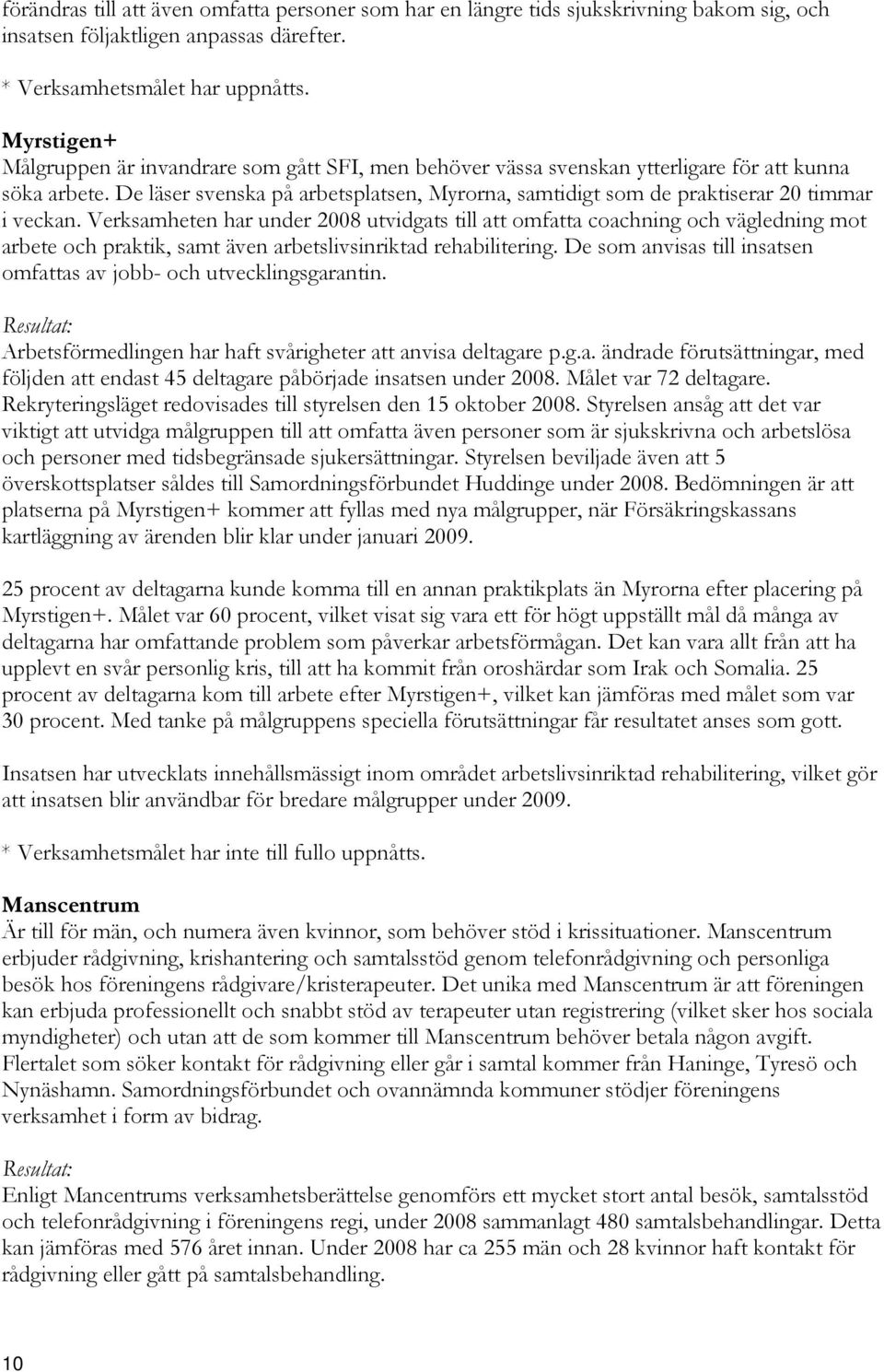 De läser svenska på arbetsplatsen, Myrorna, samtidigt som de praktiserar 20 timmar i veckan.