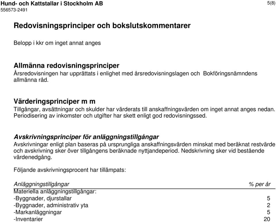 Periodisering av inkomster och utgifter har skett enligt god redovisningssed.