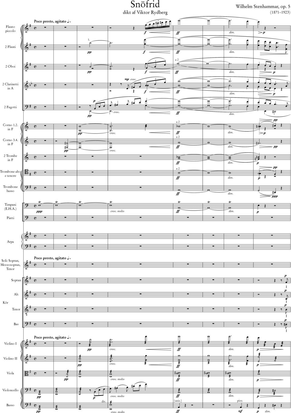 Trombone basso Timani (EHA) iatti molto Ara Soli: Soran, Mezzosoran, Tenor Soran oo resto, agitato q = I