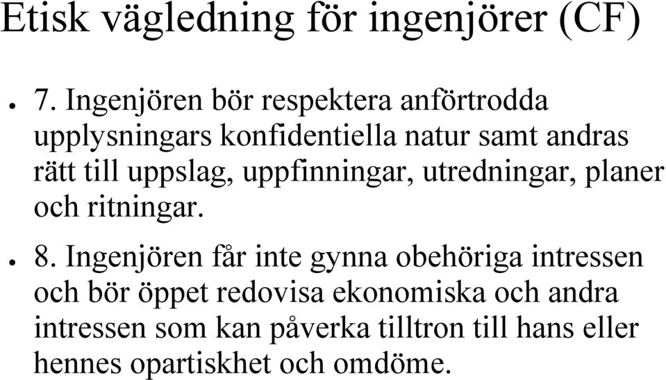 till uppslag, uppfinningar, utredningar, planer och ritningar. 8.