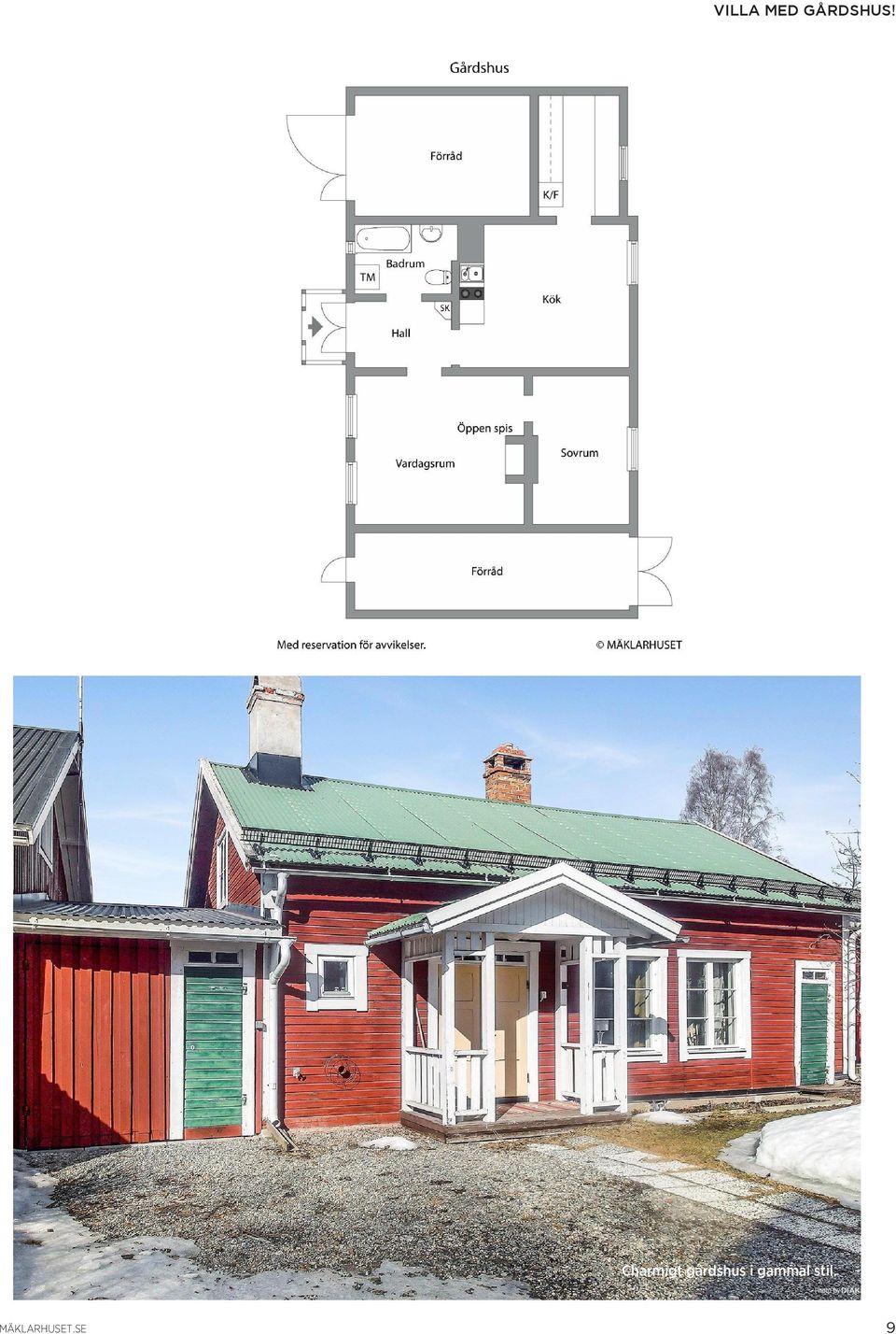 Charmigt gårdshus