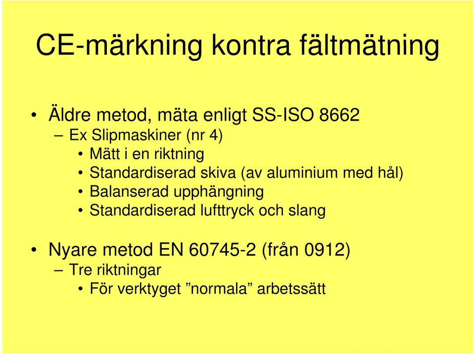 med hål) Balanserad upphängning Standardiserad lufttryck och slang Nyare