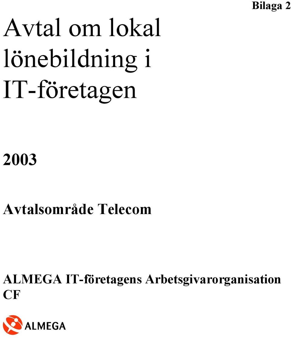 Avtalsområde Telecom ALMEGA