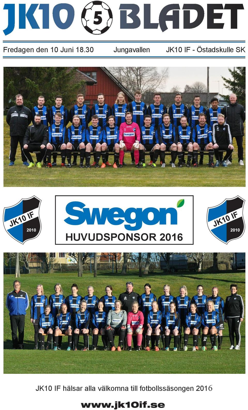 Östadskulle SK HUVUDSPONSOR 2016 JK10 IF