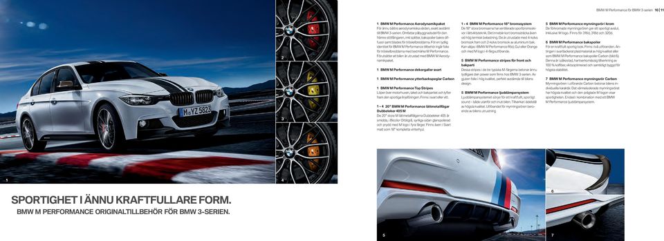 För en tydlig identitet för BMW M Performance tillbehör ingår folie för tröskelbreddarna med textmärke M Performance. Förutsätter att bilen är utrustad med BMW M paket.