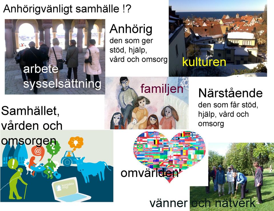 Anhörig den som ger stöd, hjälp, vård och omsorg