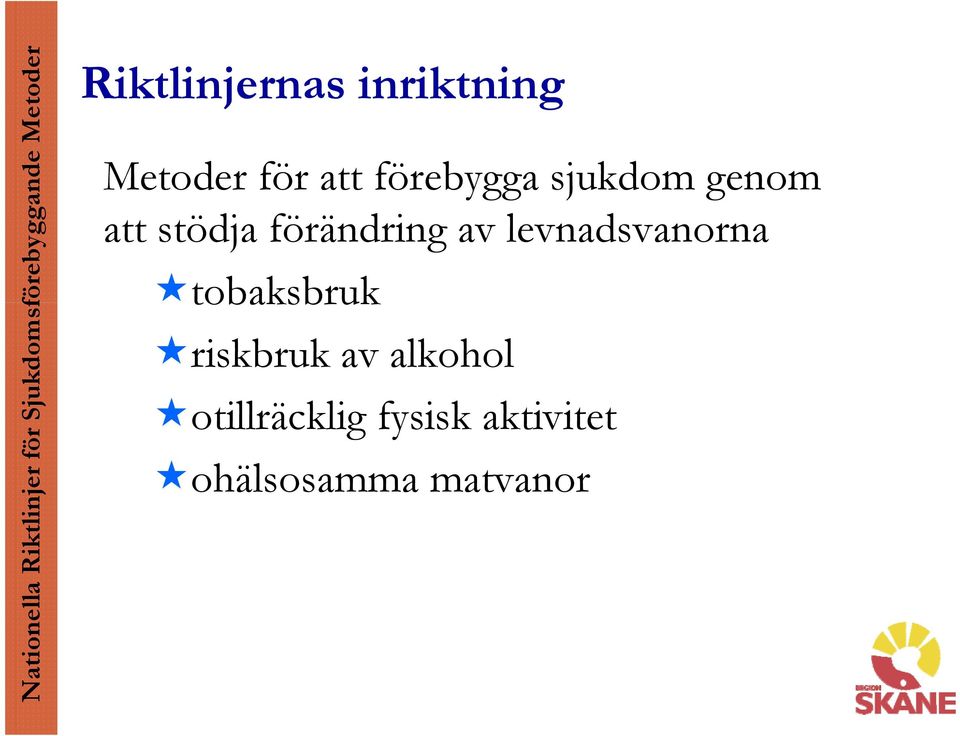 av levnadsvanorna tobaksbruk riskbruk av
