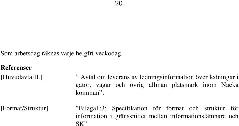 ledningsinformation över ledningar i gator, vägar och övrig allmän platsmark