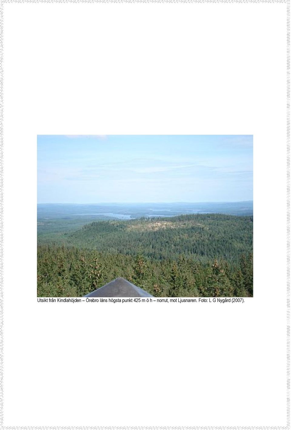 425 m ö h norrut, mot