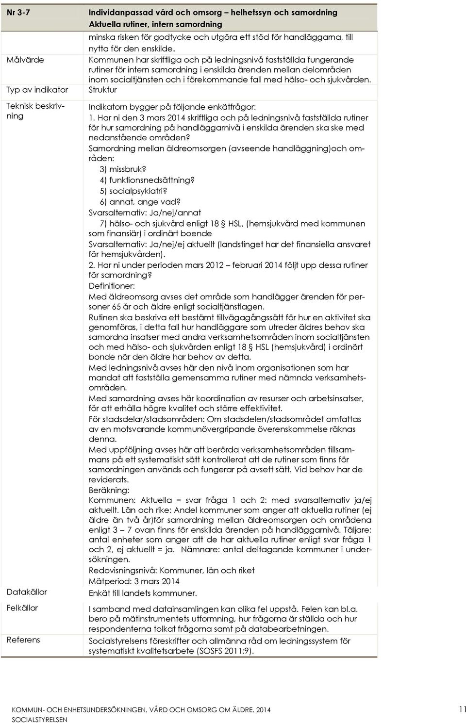 sjukvården. 1. Har ni den 3 mars 2014 skriftliga och på ledningsnivå fastställda rutiner för hur samordning på handläggarnivå i enskilda ärenden ska ske med nedanstående områden?