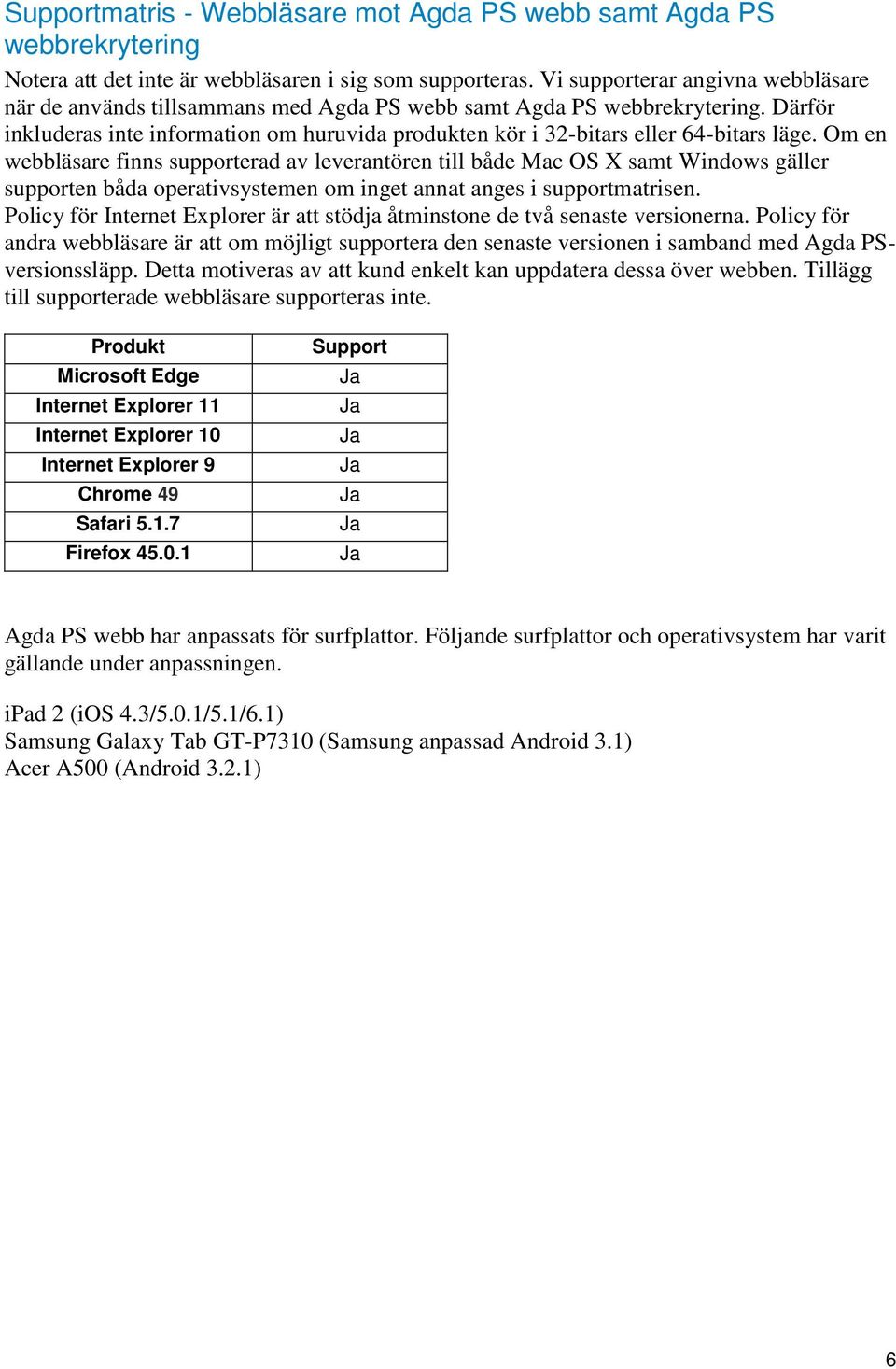 Därför inkluderas inte information om huruvida produkten kör i 32-bitars eller 64-bitars läge.