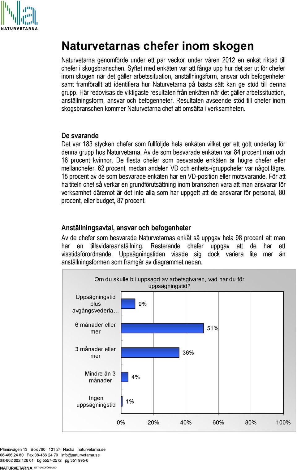 på bästa sätt kan ge stöd till denna grupp. Här redovisas de viktigaste resultaten från enkäten när det gäller arbetssituation, anställningsform, ansvar och befogenheter.