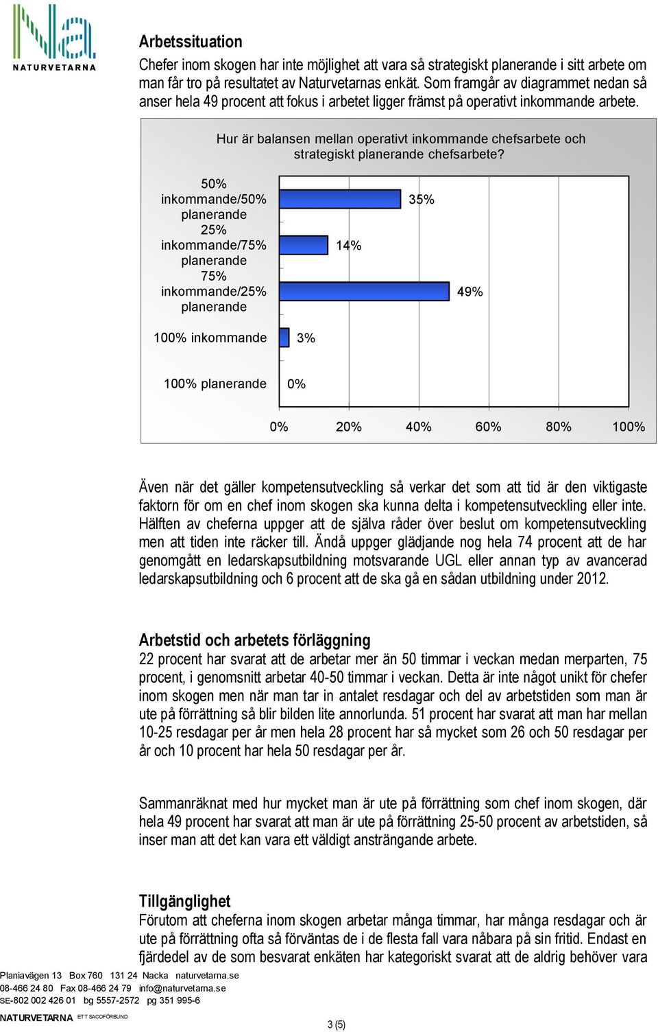 Hur är balansen mellan operativt inkommande chefsarbete och strategiskt chefsarbete?
