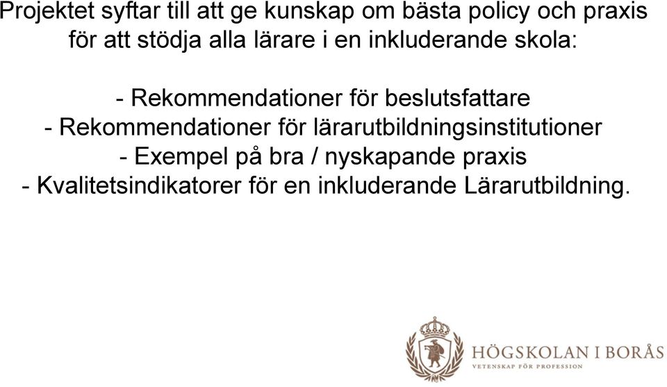 beslutsfattare - Rekommendationer för lärarutbildningsinstitutioner -