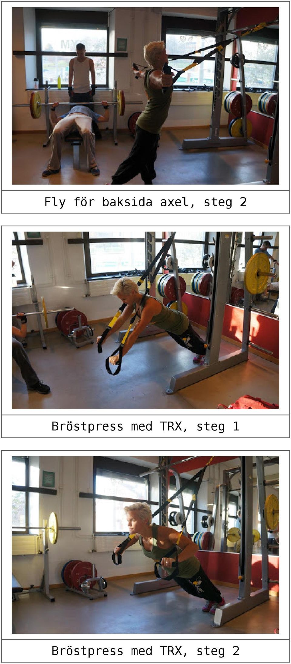 Bröstpress med TRX,