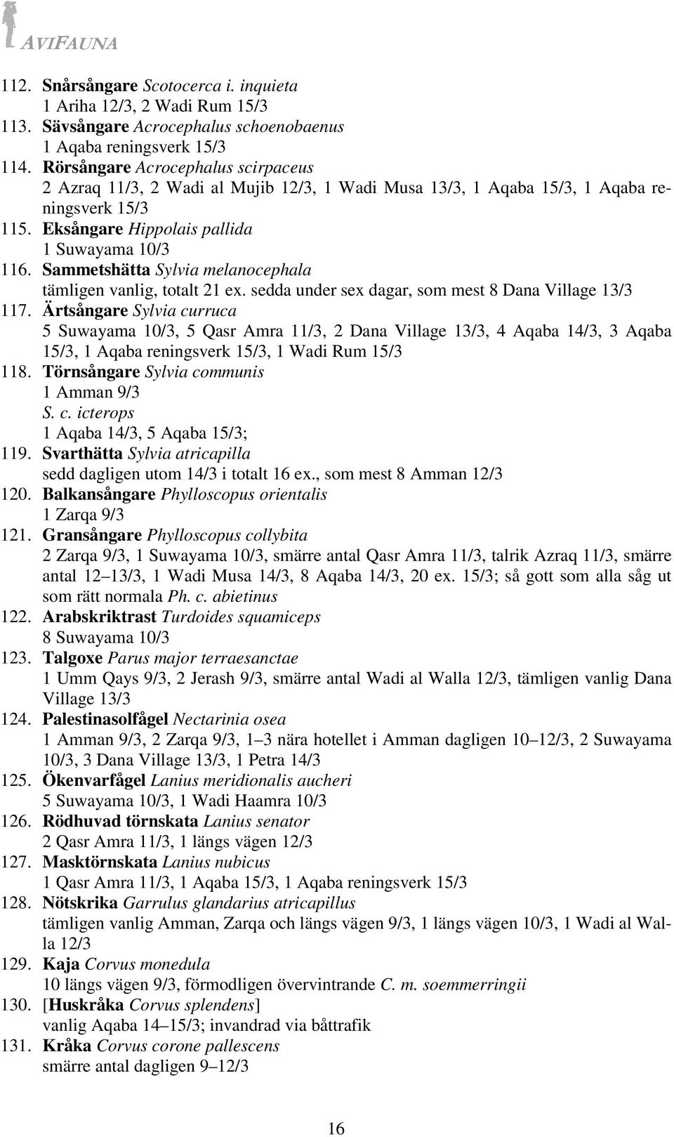 Sammetshätta Sylvia melanocephala tämligen vanlig, totalt 21 ex. sedda under sex dagar, som mest 8 Dana Village 13/3 117.