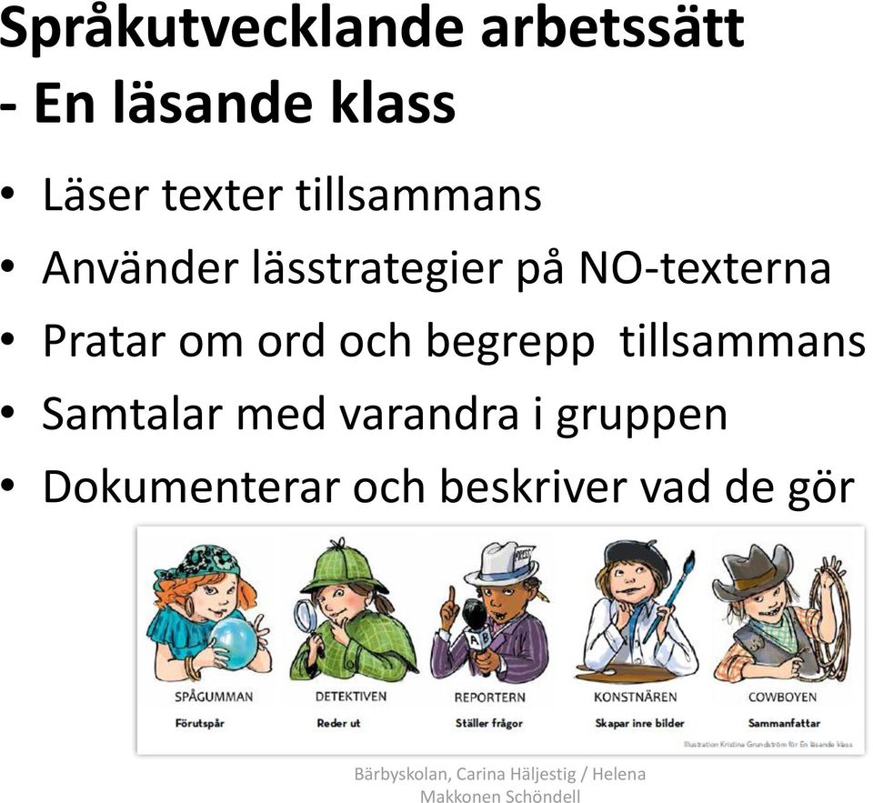 NO-texterna Pratar om ord och begrepp tillsammans