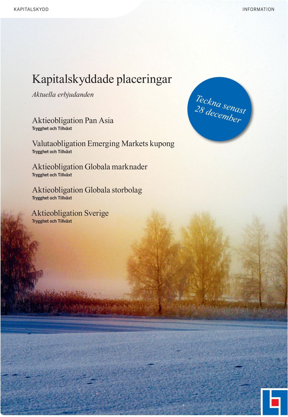 Tillväxt Aktieobligation Globala marknader Trygghet och Tillväxt Aktieobligation Globala