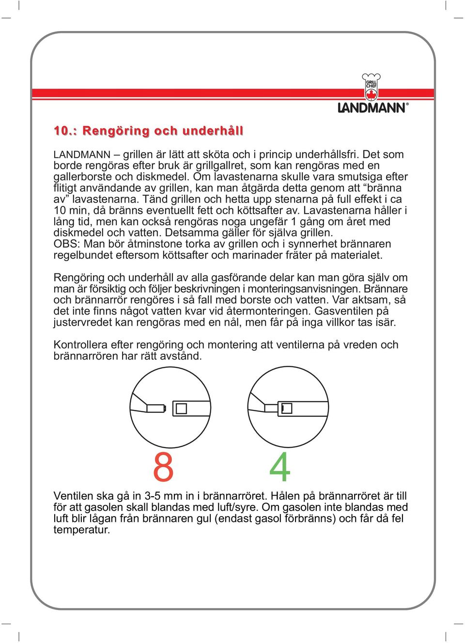 Tänd grillen och hetta upp stenarna på full effekt i ca 10 min, då bränns eventuellt fett och köttsafter av.