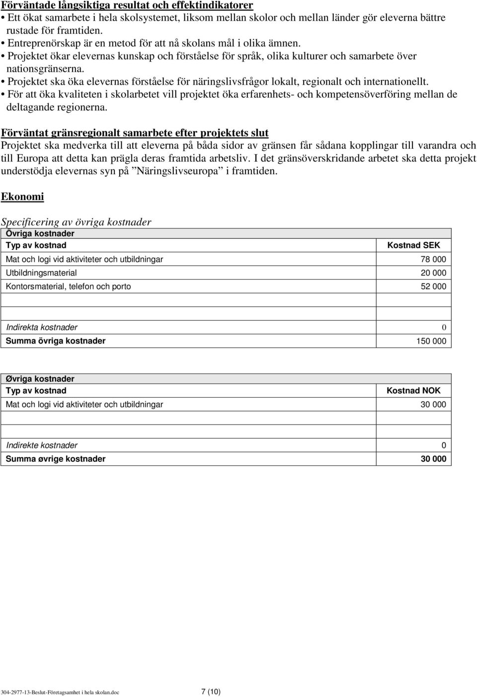 Projektet ska öka elevernas förståelse för näringslivsfrågor lokalt, regionalt och internationellt.