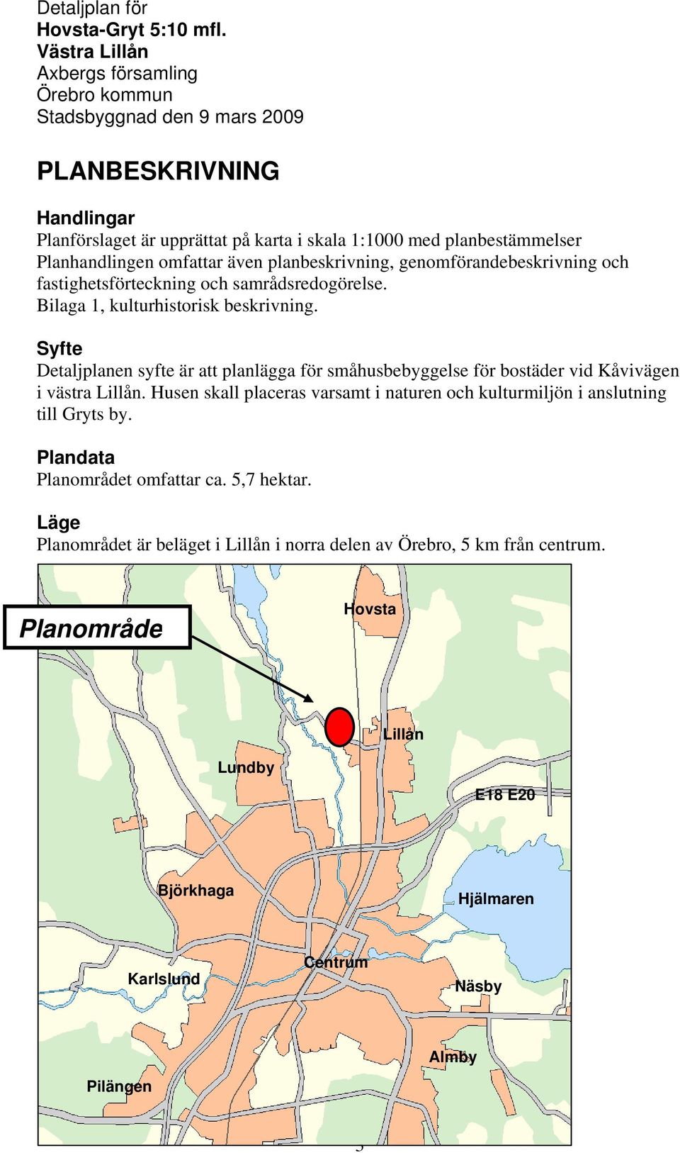 Detaljplan för HOVSTA-GRYT 5:10 mfl Västra Lillån - PDF Free Download