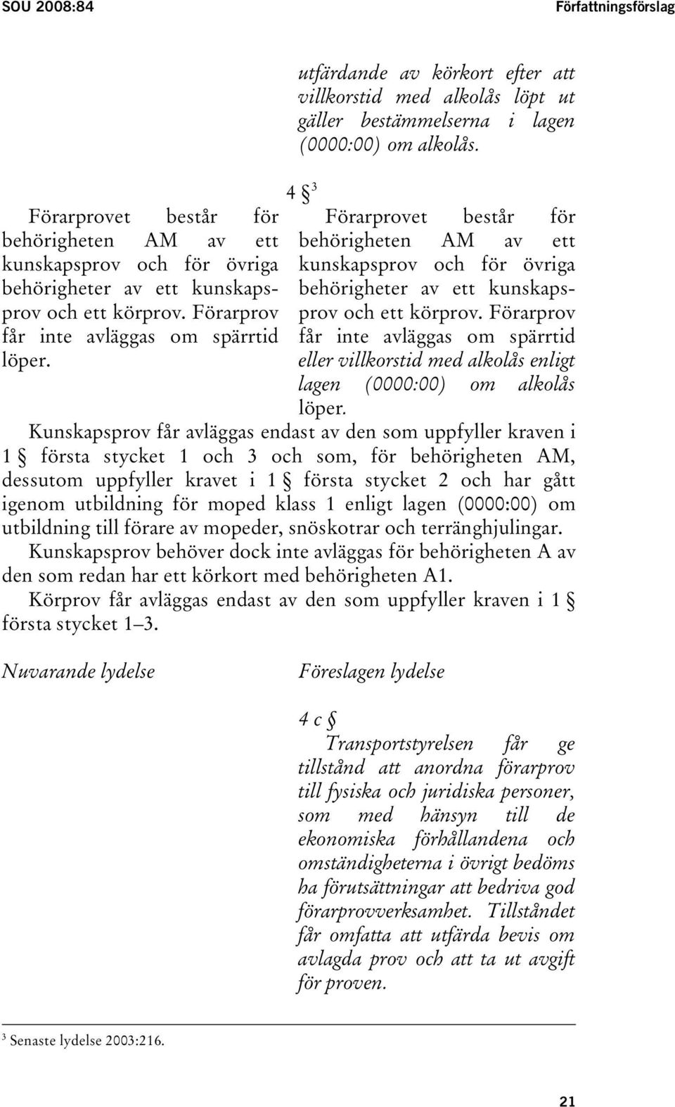 3 4 TPF Förarprovet består för behörigheten AM av ett kunskapsprov och för övriga behörigheter av ett kunskapsprov och ett körprov.