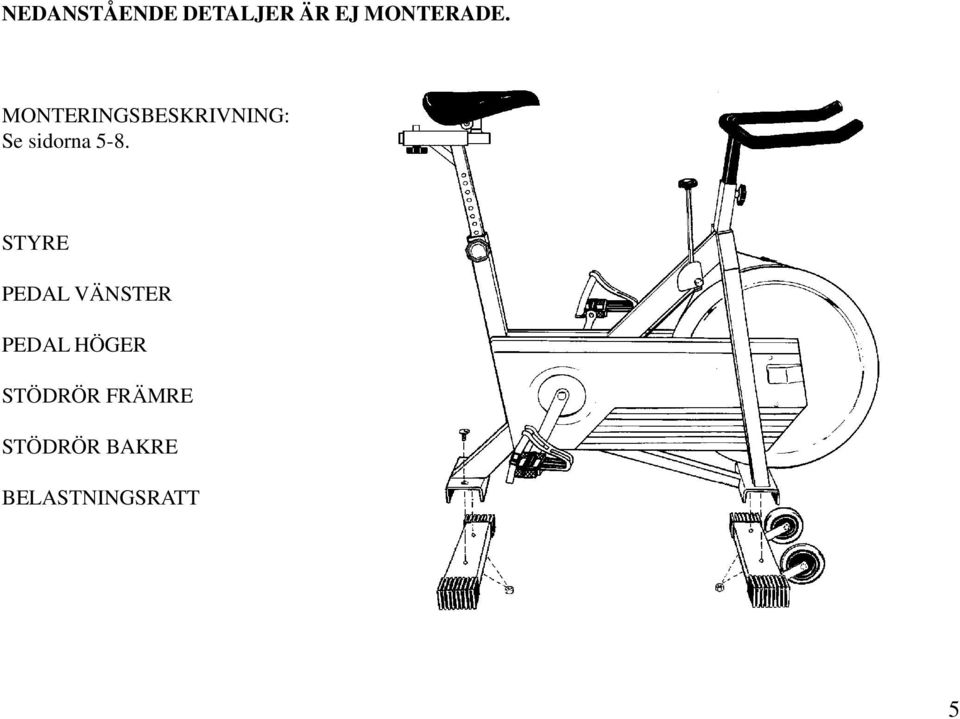 STYRE PEDAL VÄNSTER PEDAL HÖGER