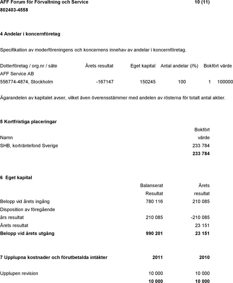 överensstämmer med andelen av rösterna för totalt antal aktier.