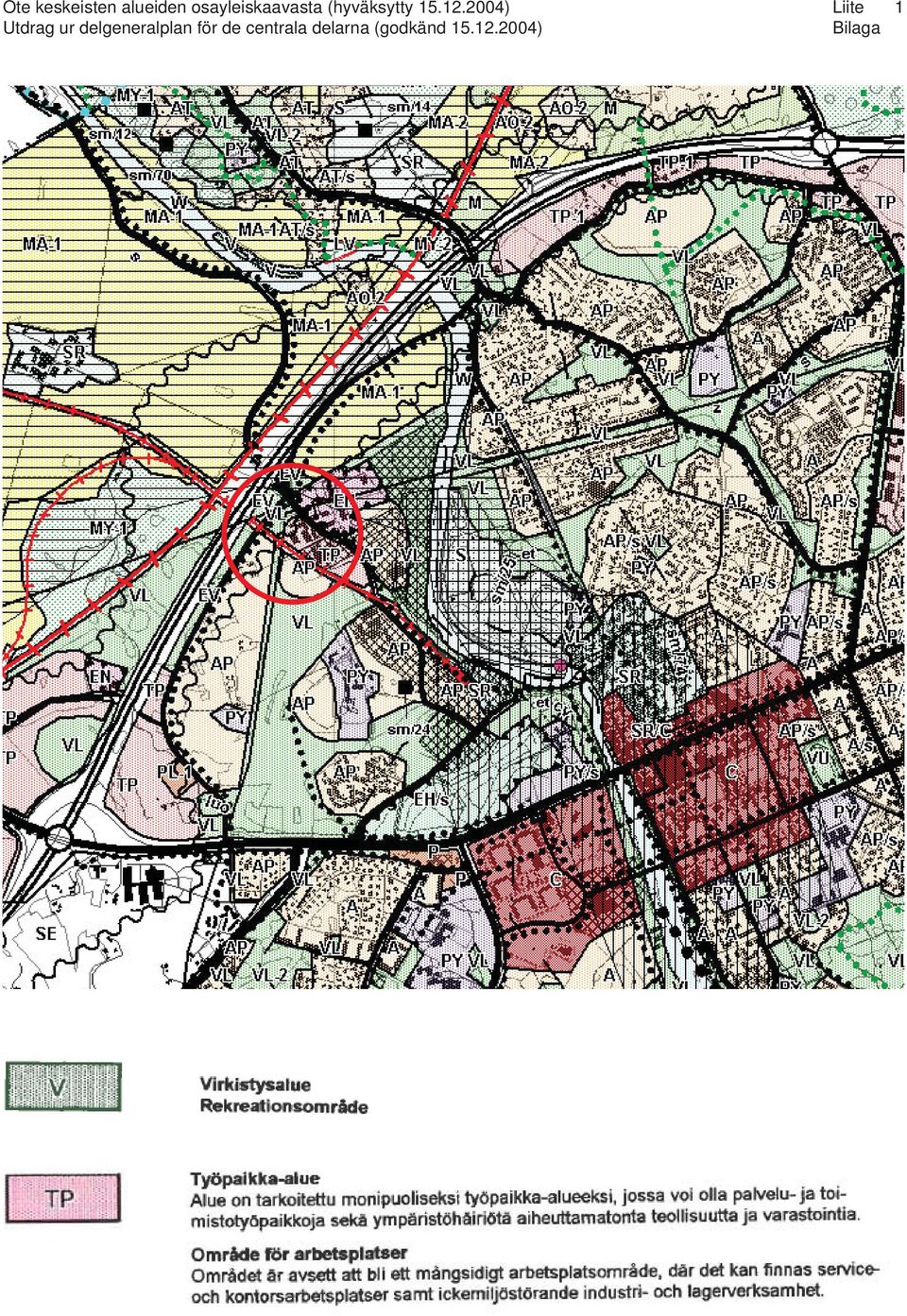 2004) Utdrag ur delgeneralplan för de