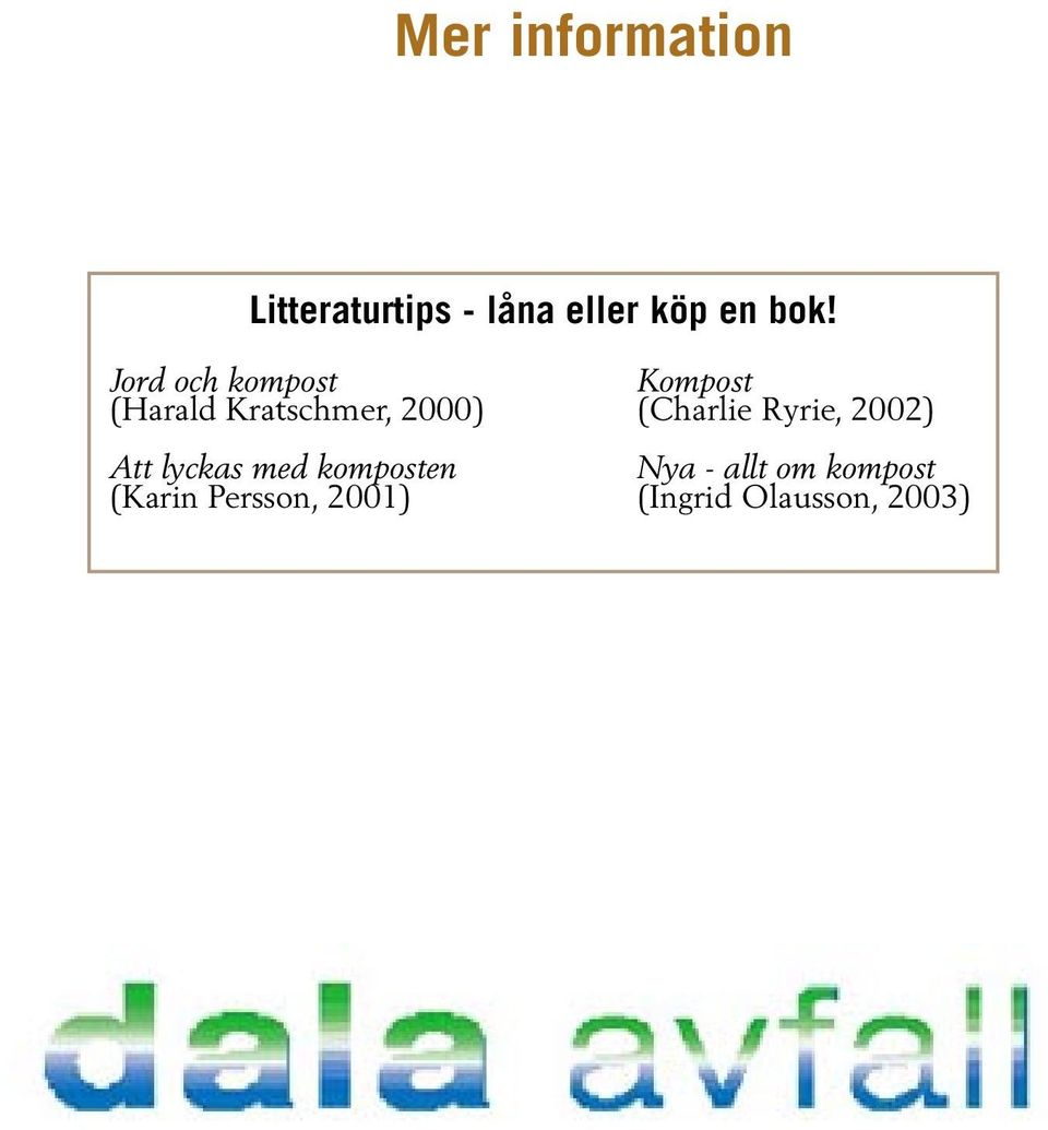 (Charlie Ryrie, 2002) Att lyckas med komposten (Karin