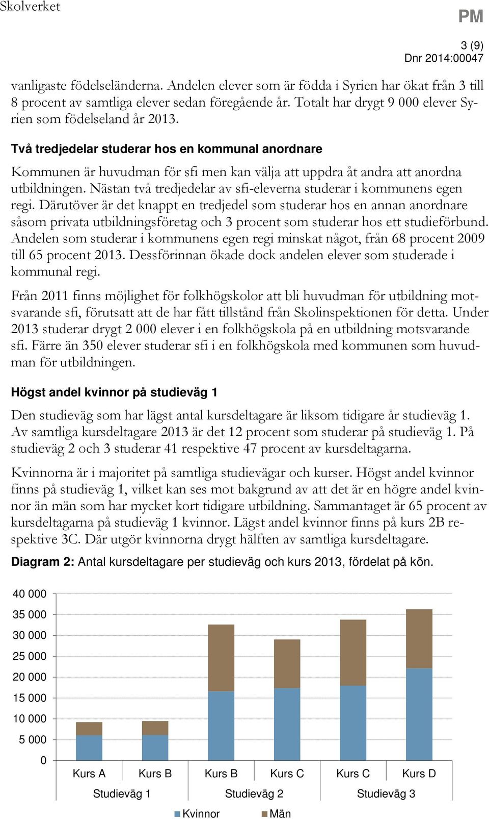 Två tredjedelar studerar hos en kommunal anordnare Kommunen är huvudman för sfi men kan välja att uppdra åt andra att anordna utbildningen.