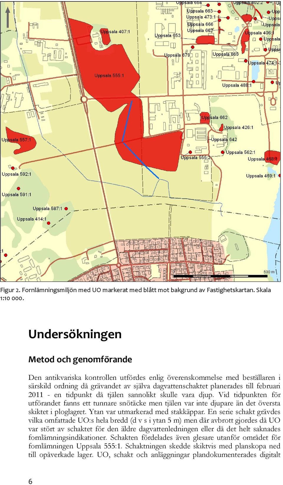 2011 - en tidpunkt då tjälen sannolikt skulle vara djup. Vid tidpunkten för utförandet fanns ett tunnare snötäcke men tjälen var inte djupare än det översta skiktet i ploglagret.